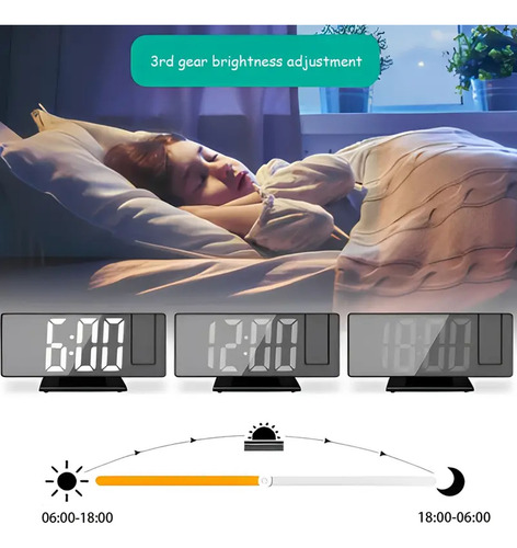 Despertador Digital, Despertador De Proyección Para Vehículo