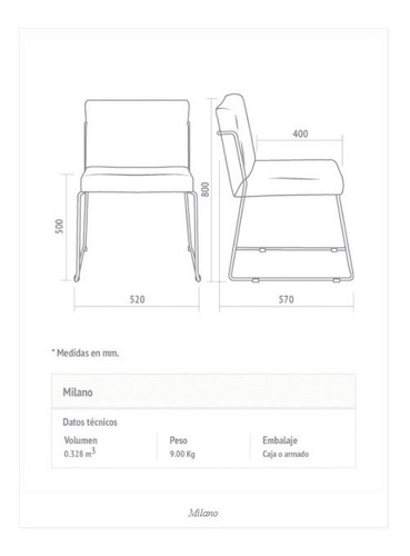 Sillón Silla Recepción Estar Consultorio Portantino Milan