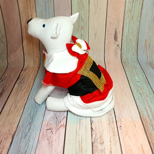Roupa Pet - Vestido Natal Tam 10 - Roupinha Cachorro