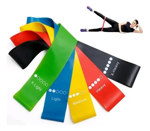 comprar Kit 5 Faixa Elastica Pu002F Treino Extersor Super Band Academia