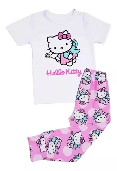 Pijama Moda Infantil Manga Corta Hello Kitty