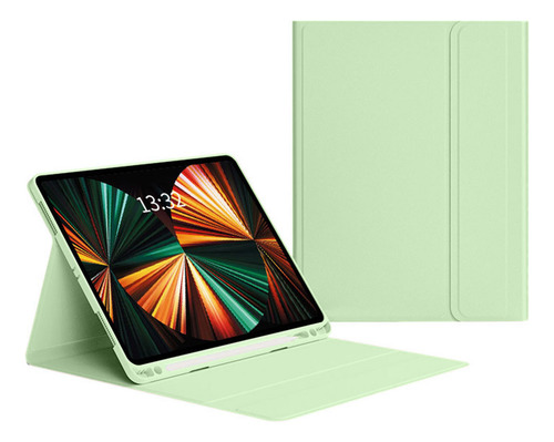 Capa Smart Magnética Dobrável Para iPad 9/8/7/air 3/pro10.5 Cor Verde