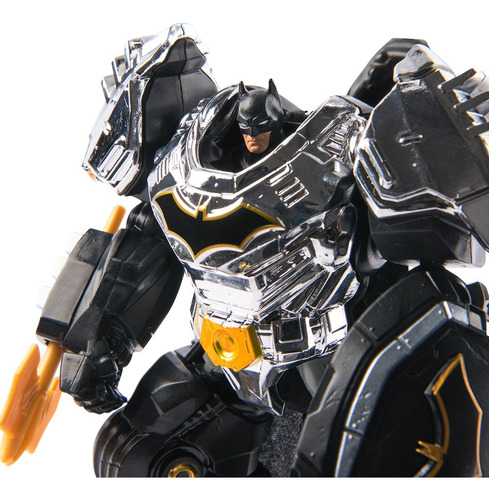 Dc Comics, Boneco Batman 10cm Com Armadura Metal Force