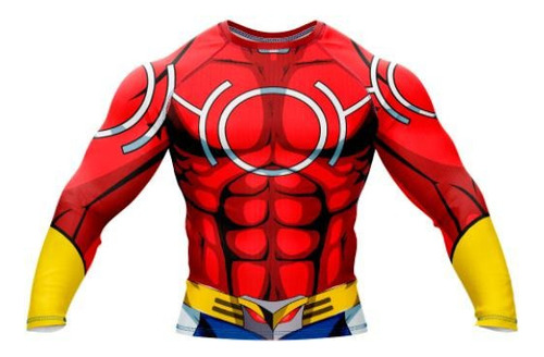 Doxe Jersey Playera Slim Fit Traje Súper Héroe All Might Red