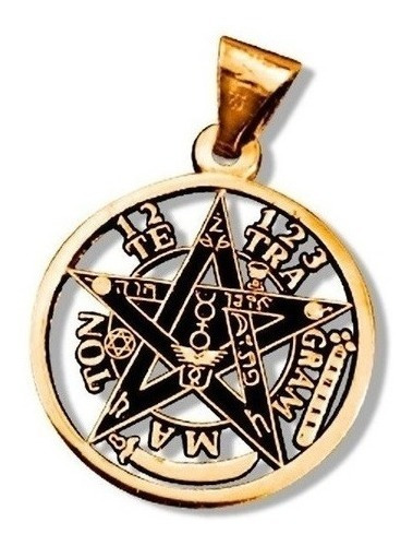 Pentagrama En Fina Chapa De Oro Y Aleación De 7 Metales