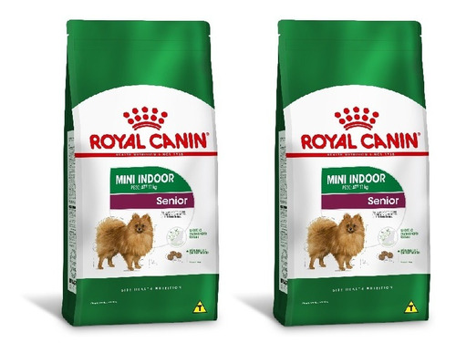 Ração Royal Canin Mini Indoor Senior 2,5kg Kit 2 Unidades