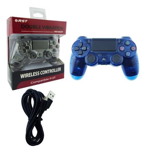 Joystick compatible para Ps4 Inalámbrico Color Azul Galaxia RST