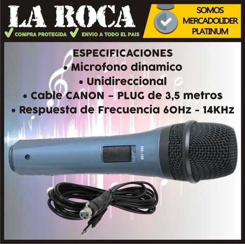 Imagen 6 de 10 de 3 Microfono Ross Fm138 Para Cantante Karaoke - Cuo