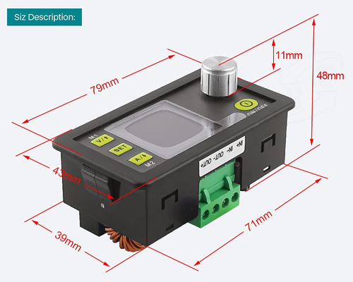 Módulo De Fuente De Alimentación Rd Dps5005 Usb Dc 6-55v A 0