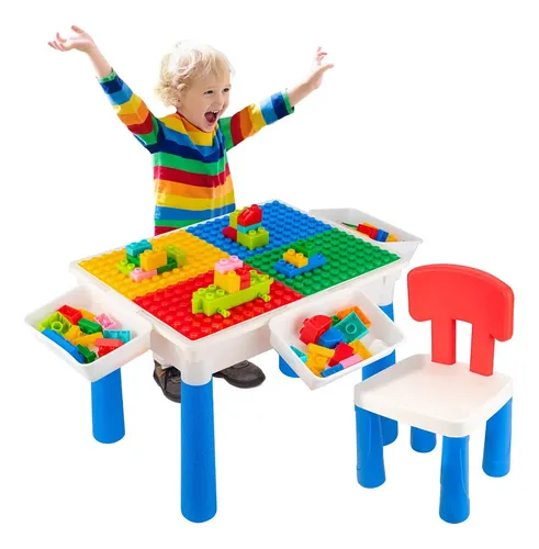 Mesa Didáctica Infantil Niños SelectShop Con Silla Juego De Bloqu...