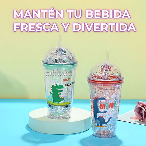 Botella Agua Reutilizable Diseño Dinosaurio Infantil 600 Ml