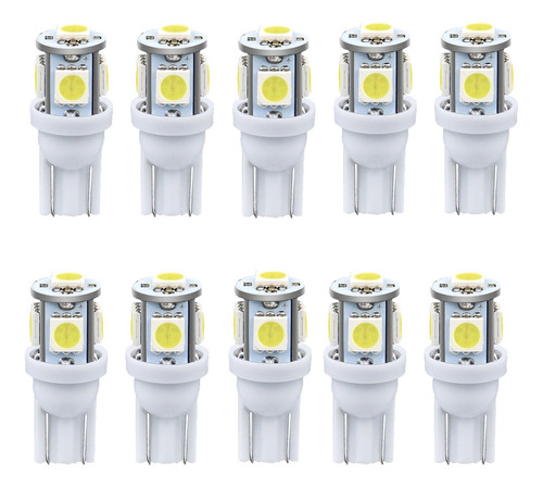 Bombillo Led T10 158 Muelita Blanco 5 Smd 12v 