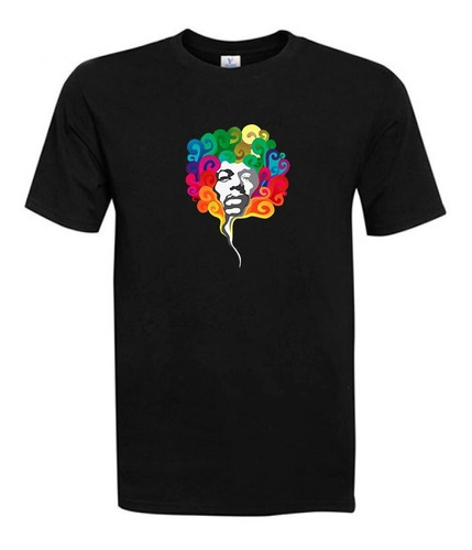 Polera Estampada Cantante Jimi Hendrix Colores