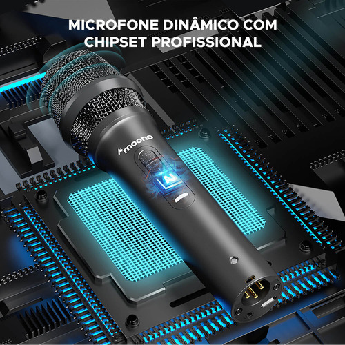 Micrófono Maono AU-HD300t para podcasting sin latencia, color negro