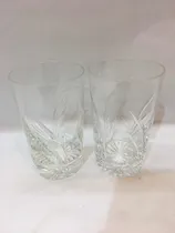 Comprar Antiguo Par De Vasos De Trago Largo De Whisky Tallados
