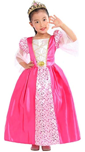 Spunicos Disfraz De Princesa Medieval Rosa Para Niñas Pequeñ