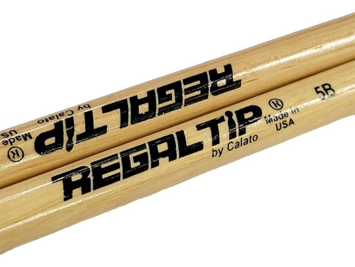 Baquetas Palillos Regal Tip 5b Punta Nylon Rn-125nt Color Natural