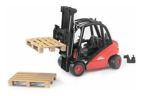 Elevadora C/2 Pallets Linde Forklift H30 - Bruder Personaje foto