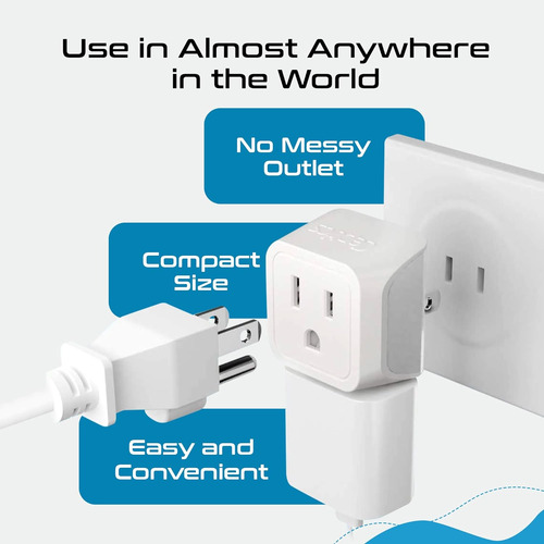 Juego De Adaptadores Ceptics World Travel: 2 En 1 De Ee. ...
