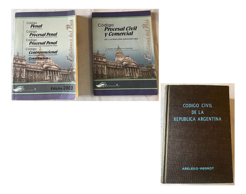 Lote Libros Derecho Abog Código Civil Comerc Penal Abele, 3u (Usado)