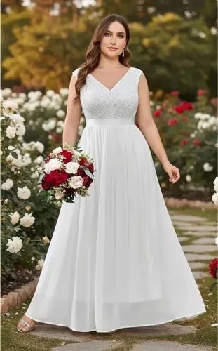 Vestido De Casamento Noiva Longo Plus Size Noiva 94a Renda