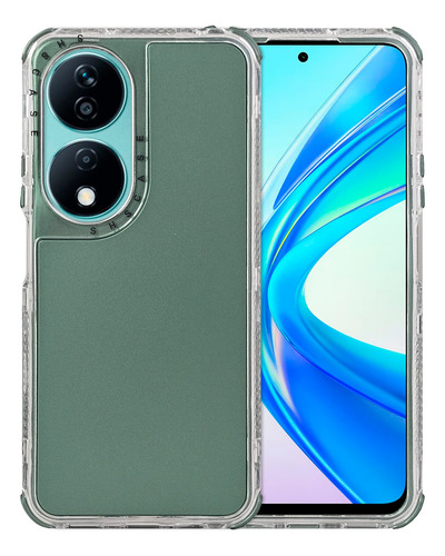 Funda 360 Uso Rudo 3 En 1 Para Honor X7b Rainbow Metal