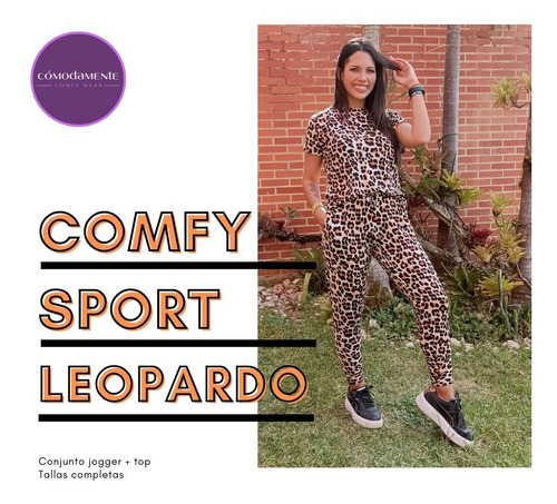 Conjunto Deportivo Comfy Set Para Dama Leopardo Por Talla