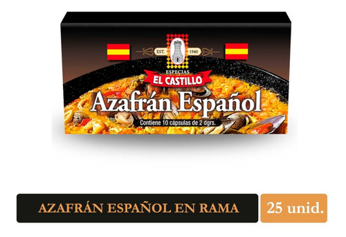 Azafrán Español En Rama El Castillo X 25 Unidades