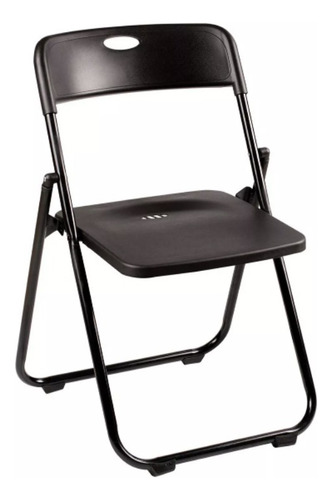 Silla Playera Portatil Plegable 6 Piezas Color Negro