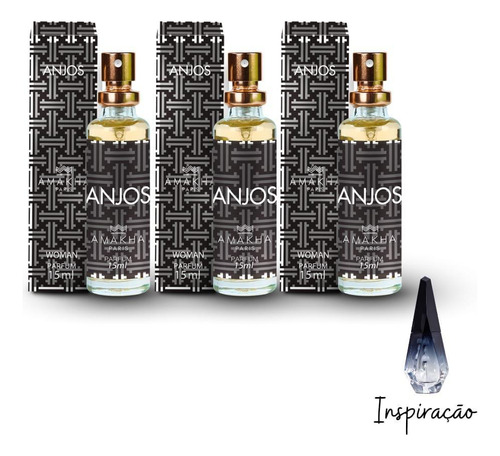 Kit 3 Perfumes Anjos Feminino 15ml Amakha Paris