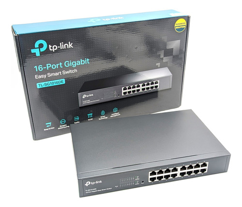 Switch 16 Puertos Gigabit Rj45 Tplink Sg1016de Rackeable
