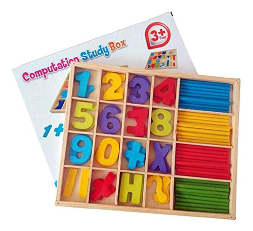 Juego Madera Didáctico Montessori Calculador Matemático Peq