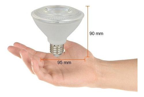 Imagen 3 de 3 de 20 Bombillos Led Par30 Luz Cálida, Carcarsa Blanca Tecnolite
