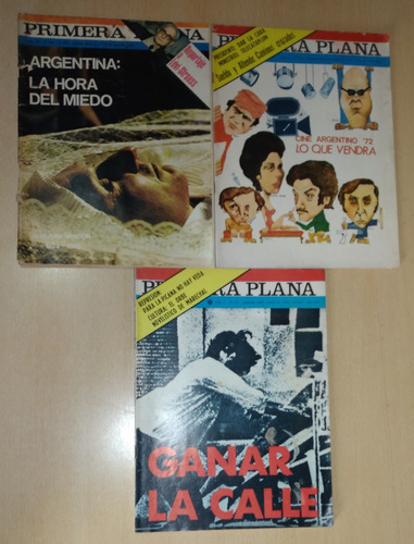 3 Revistas De Primera Plana Años 1969 Y 1972
