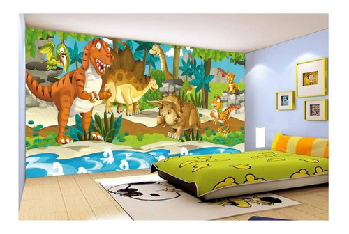 Adesivo De Parede Infantil Dinossauros Kids 3d M² Azs89