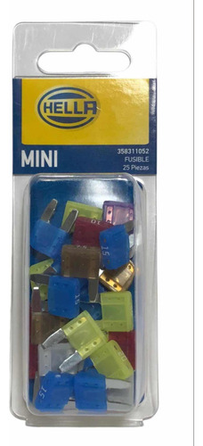 Set 25x Mini Lp Fusible Hella Automotriz 12v Amperaje Mixto