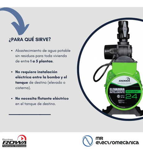 Imagen 2 de 10 de Bomba Rowa Inteligent 24 * Elevadora Silenciosa Y Automática