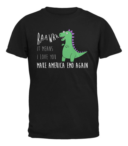 Make America Emo Again Rawr I Love You Dinosaur Camiseta Par