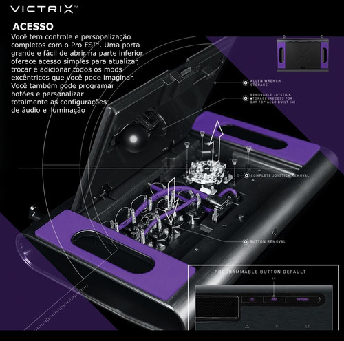 Victrix Pro Fs Arcade Fight Stick Joystick Ps4 Ps5 Xbox Pc