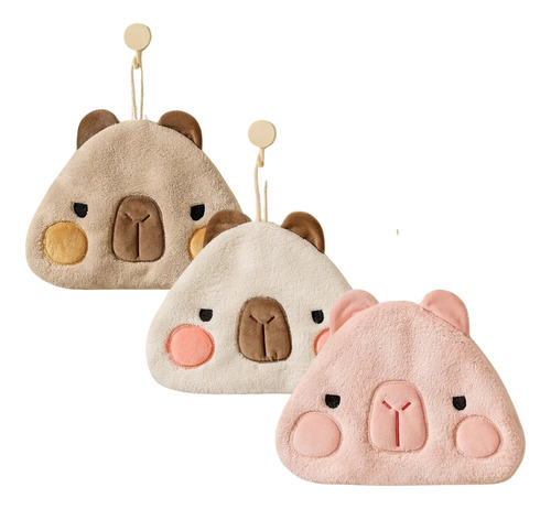 Toalla Para Mano Bebé Infantil Secado Rápido Diseño Capibara Marrón Capibara