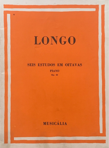 Longo - Seis Estudos Em Oitavas - Piano Op. 48 - Usado