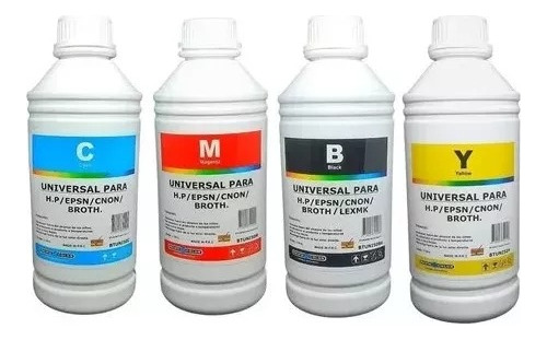 4 Litros Tinta Universal Epson Brother Canon Sist, Continuos