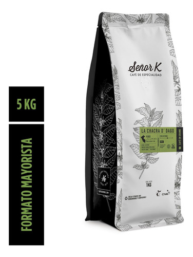 Café De Perú Grano Entero Orgánico Chacra Dago 5 Kg Señor K