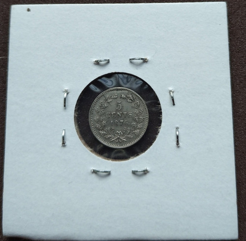 Imagen 2 de 5 de Excelente 5 Cent Reino Países Bajos 1876, Plata (en Caracas)