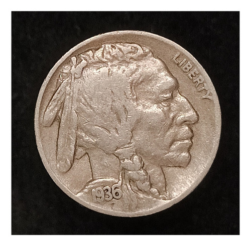 Estados Unidos 5 Cents 1936 D Muy Bueno Km 134