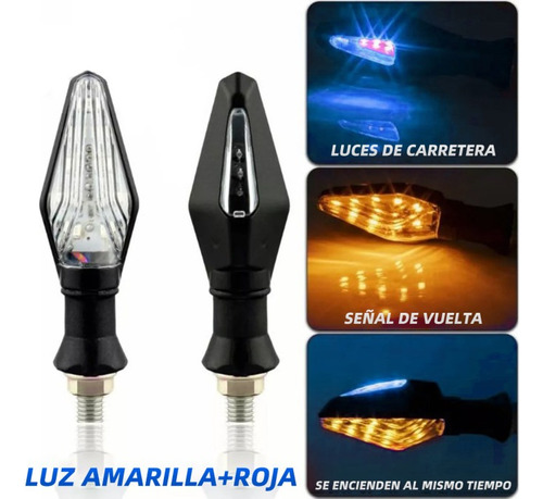 Direccionales Led Secuencial Motocicleta Doble Funcion 4pz