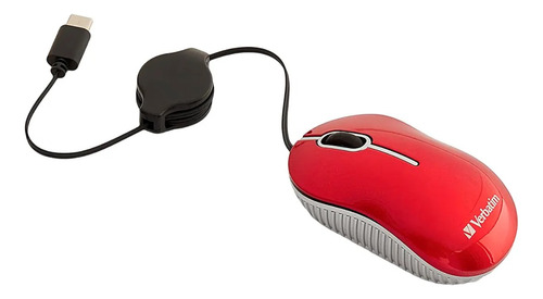 Mini Mouse Óptico Verbatim Con Cable Usb-c Para Viaje Febo Color Azul