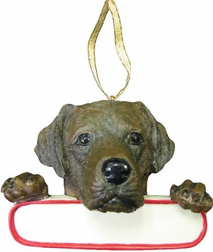Eys Pets Chocolate Labrador Ornamento Amigos De Santa Con Pl