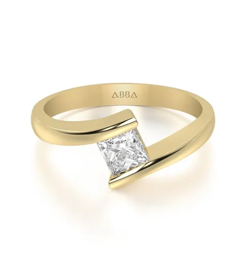 Anillos de compromiso online con piedra cuadrada