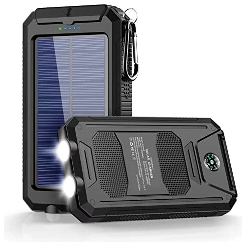 Cargador Solar, Banco De Energía Solar De 20000mah, Ca...